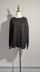 [380] MMMJ   Starry Crew Neck Sweatshirt, Autumn & Winter American Trendy Casual Top for Men