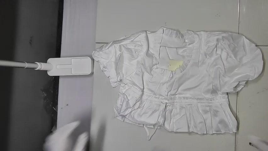 [277]MS Ayserkis ¡ô Vietnamese Design French Sweet Girly Pure Lust Puff Sleeve Bow Drawstring Top