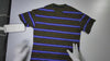 [973]GM  Cleanfit Retro Striped Purple Men's Summer Heavyweight Loose Short Sleeve Round Neck T-Shirt
