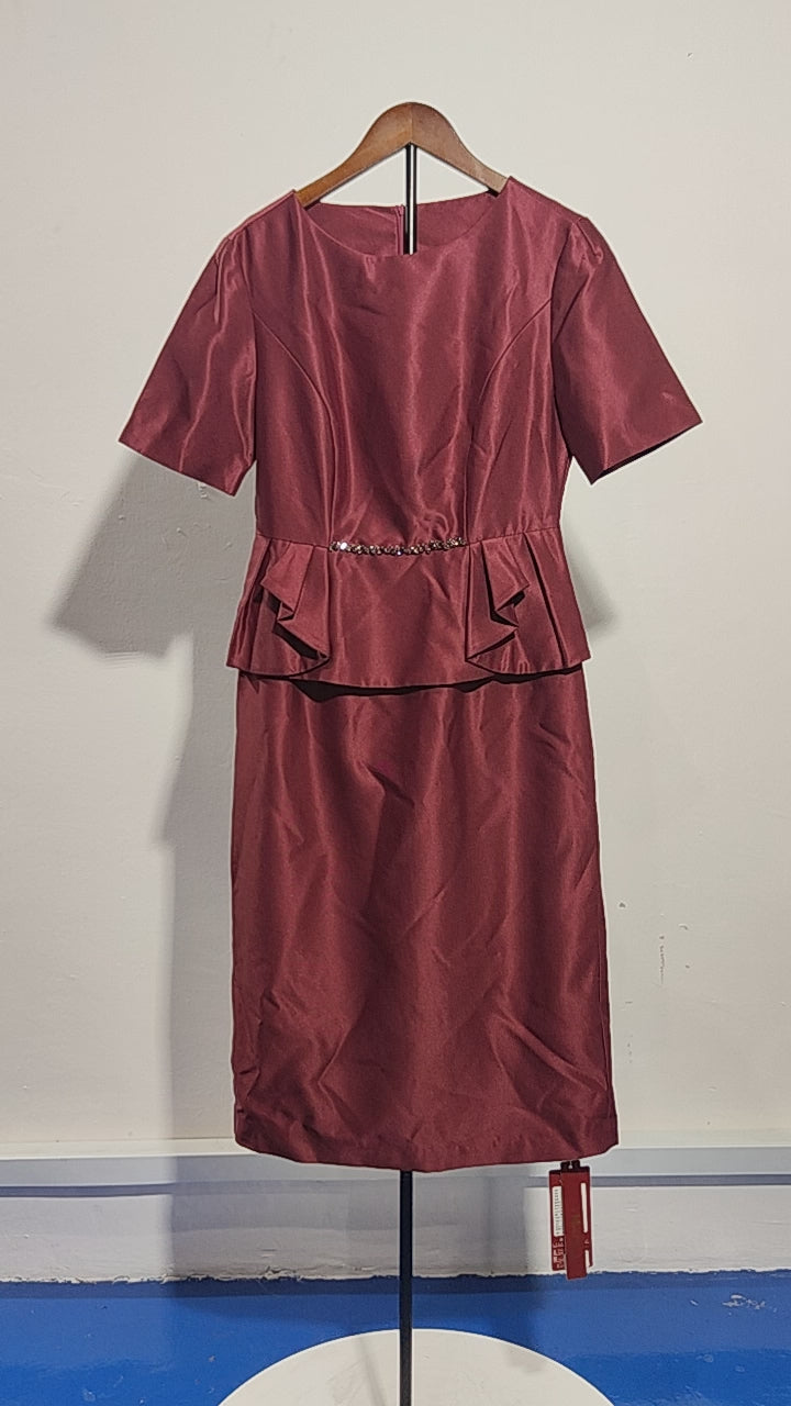 [735] Petite Mother Wedding Banquet Cheongsam 2025 New Style Bridal Robe for Mother-in-Law, Fake Two-Piece Dress Summer