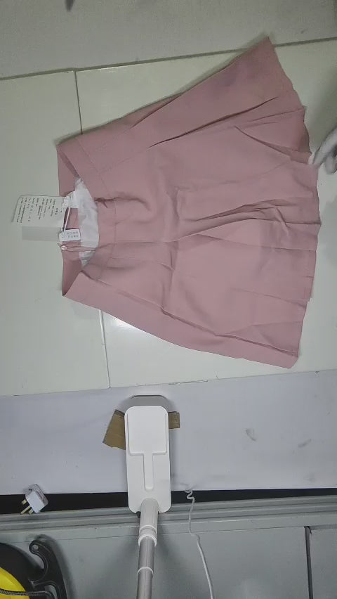 [417]GM   Plus Size Slim Fit High-Waisted Suit-Style Pleated Skirt for Women Spring Korean Fashion Trendy Slimming Tummy Control A-Line Mini Skirt