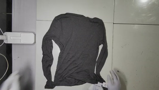 [967]MM  [Laoban Zhou] New Spring and Summer Collection Comfortable One-Shoulder Stretchy Slimming Black Long Sleeve Women's T-Shirt