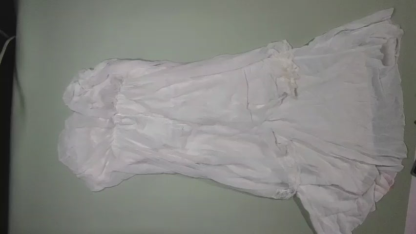 [470]GM    Annie Plus Size Semi-Transparent Fishbone Chiffon Goddess Train Dress for Slightly Plump Women, New Style with Silver Ring Kiss Marks and Elegant Style