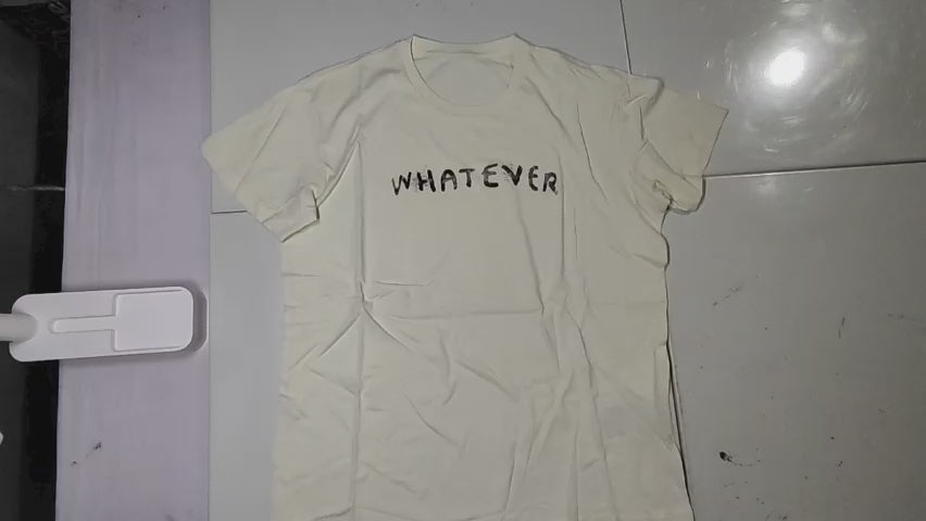 [194]MS Women's Summer New Arrival Post-Apocalyptic Style Distressed Letter Print Round Neck Loose Fit Short Sleeve T-Shirt, Same Style as R13