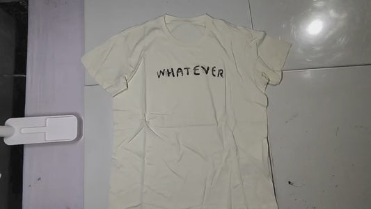 [194]MS Women's Summer New Arrival Post-Apocalyptic Style Distressed Letter Print Round Neck Loose Fit Short Sleeve T-Shirt, Same Style as R13