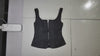 [194]GM  Women's 2025 Spring New Arrival Euro-American Style Versatile Zipper Detail Wide Shoulder Straps Square Neck Slimming Top 5063312