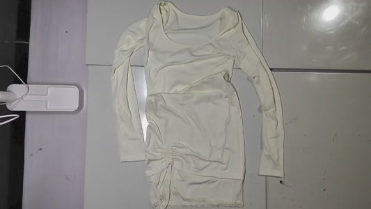 [708]MS Women's Pure Temptation Style Strapless Dress, Spring and Autumn, Slimming, Inner Layer, Mock Two-Piece, Bodycon Short Dress