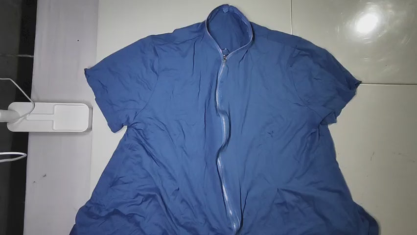 [062]GS  Plus Size Women's Dress 220 lbs 2022 Summer New Arrival Curvy Women 300 lbs Loose Fit Slimming Zipper Short Sleeve Dress