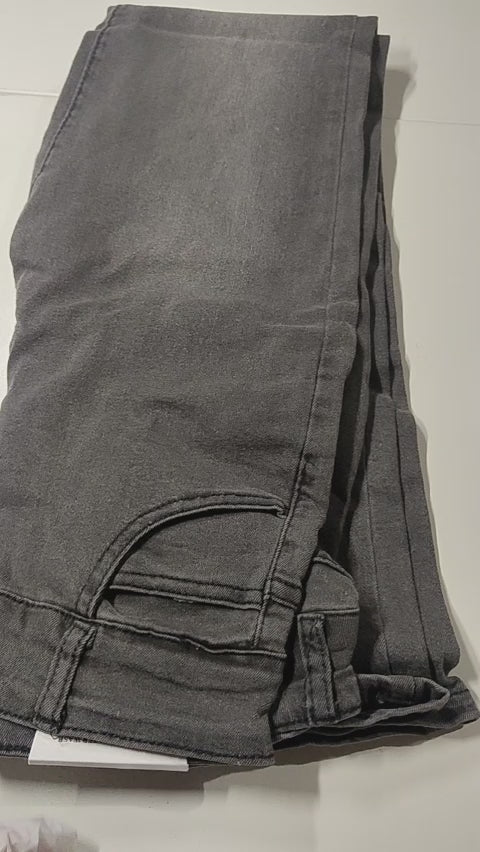 [340]MS 150cm Short Girls Slim Flare High Waist Elastic Slimming Straight Leg Jeans for Cool Girls - Horse Hoof Pants