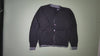 [778]MM  Women's Gray Autumn/Winter Contrast Color Double-Layered Knit Cardigan Loose Round Neck Relaxed Style Sweater Jacket Bestseller Top