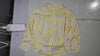 [040]GM   Liu Yifei's 2025 Dopamine Island Spring Outfit Women's Yellow Striped Shirt Vintage British Style Top