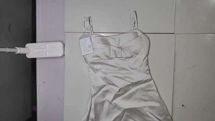 [419]NS But you white strapless dress new silk satin slimming tailored waist luxurious high-end feel wedding dress