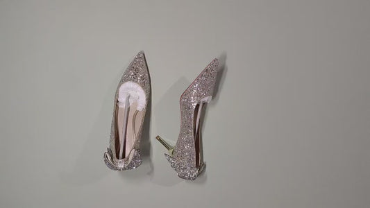 [343]MM  Women's 2025 New Arrival Bride Shoes Exquisite French Crystal Engagement Shoes Stiletto Heel and Pointed Toe Bridesmaid Shoes