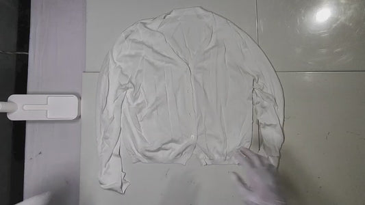 [092]GM   Lightweight and Smooth Mulberry Silk + Lyocell Short V-Neck Knitted Cardigan Sun-Protective Light Jacket Thin Long Sleeve Air-Conditioning Top