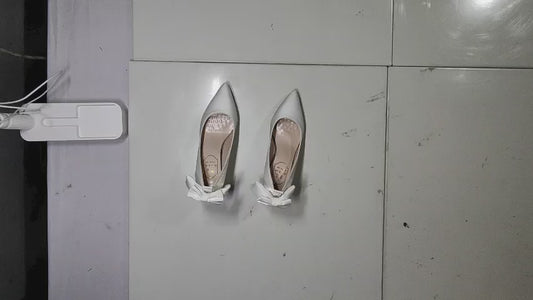 [587MR] White Bow Bridal Shoes! Niche French Style Wedding Shoes Bridesmaid Shoes 2022 Spring and Summer High Heels Fairy Style