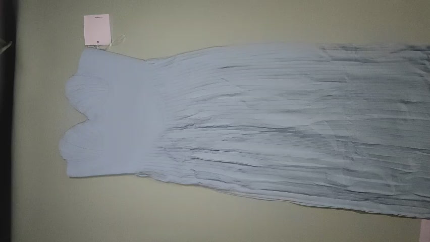 [669]GR    Middletone | Shell Dress Time-Consuming Handcrafted Pleated Elegant Strapless Long Dress High-End Dress