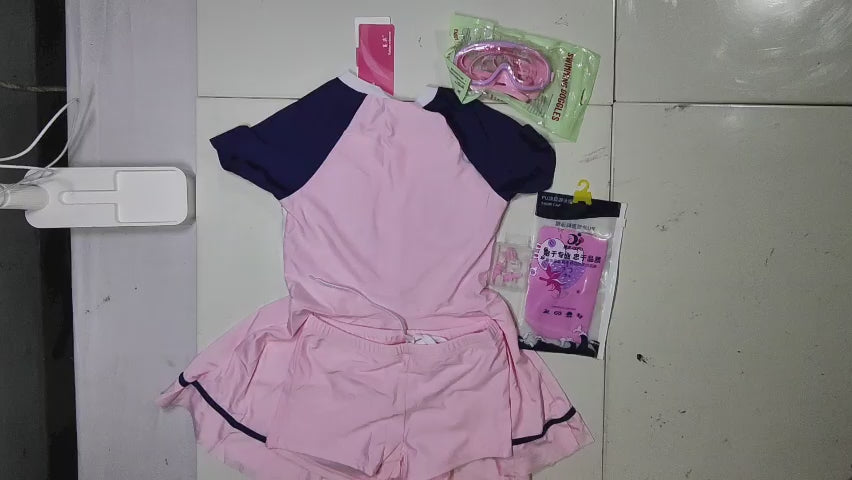 [046]MS Children's Swimsuit Girls Summer Small, Medium and Large Kidsren 2024 New Style Princess Swimsuit Baby One-Piece Quick-Drying Swimsuit