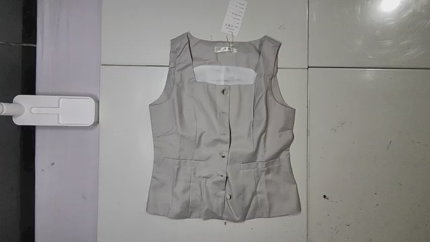 [032]GM Old Money Vintage Gray Women's Spring/Summer Short Jacket - High-End Open Cardigan Vest