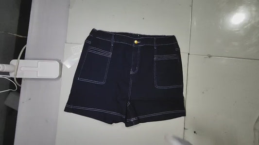 [893]GM Plus Size Women's Casual Pants for Short Stature, Loose Wide-Leg Denim Shorts with Elastic Waist Harem Pants Spring and Summer 2025