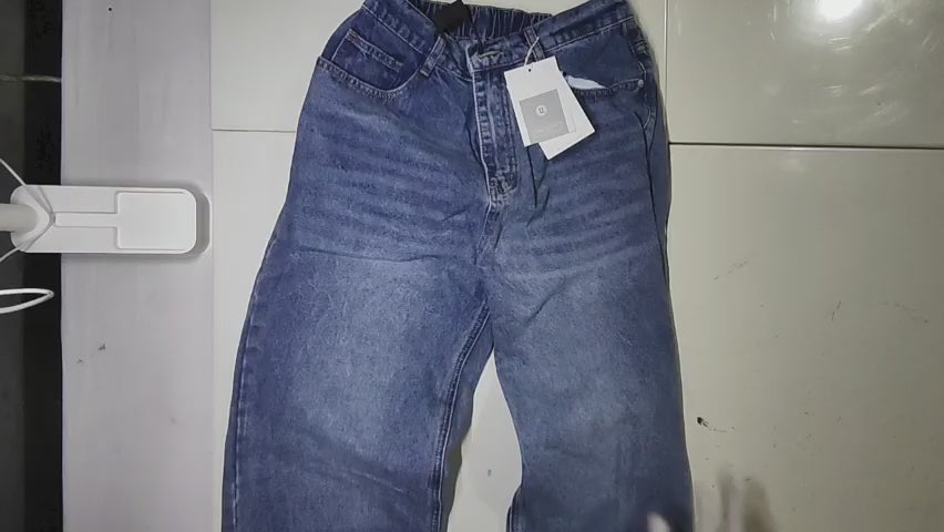 [307]MS  XMOB 2024 New Collection Korean Style Light Blue Straight Leg Jeans Men's Loose Drapey Trendy Insta Style Unisex