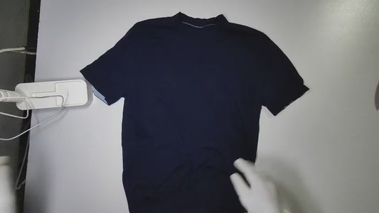 [960]GM  Summer 2025 Premium Mulberry Silk Men's Business Casual Black Knitted Short Sleeve Breathable Round Neck T-Shirt Slim Fit