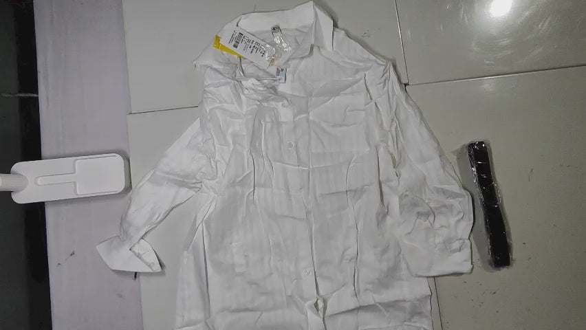 [521]MM  French High-End White Blouse Dress for Children Spring Fashion 2025 New Collection Elegant Waist-Tailored Slimming Short Skirt