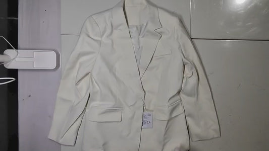 [123]GM   Beige Korean Style Minimalist Women's 2025 Spring/Autumn New Collection Elegant Goddess Style Versatile Early Spring Compact Blazer
