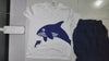 [529]MS 2025 Summer New 100% Cotton T-Shirts Whale Family Matching Set Ocean Park 3-4 Person Family Set