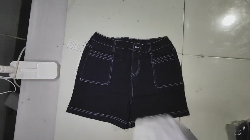 [637]GM   Women's Plus Size Curvy Short Stature Spring and Summer 2025 Loose Wide Leg Pants Denim Shorts Elastic Waist Harem Pants
