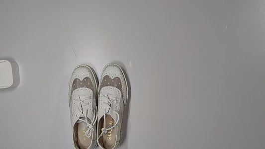 [793]NM Fashionable and Versatile English-style Laced Brogue Shoes with Thick Soles Platform Wedge Heels Casual Sneakers Preppy Style