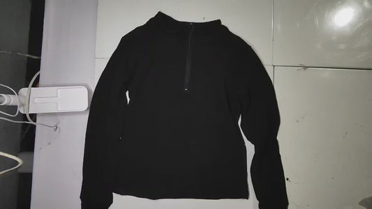 [822]GM  Women's 2023 Autumn/Winter New Arrival Long Sleeve Brushed Sweatshirt with Half Zip, Slimming and Stylish Sport Fashion