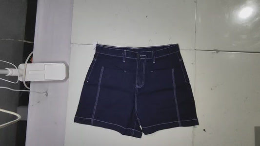 [745]GM  Plus Size High-Waisted Lightweight Denim Shorts for Women, Slimming A-Line Wide-Leg Summer Shorts for Pear-Shaped Bodies