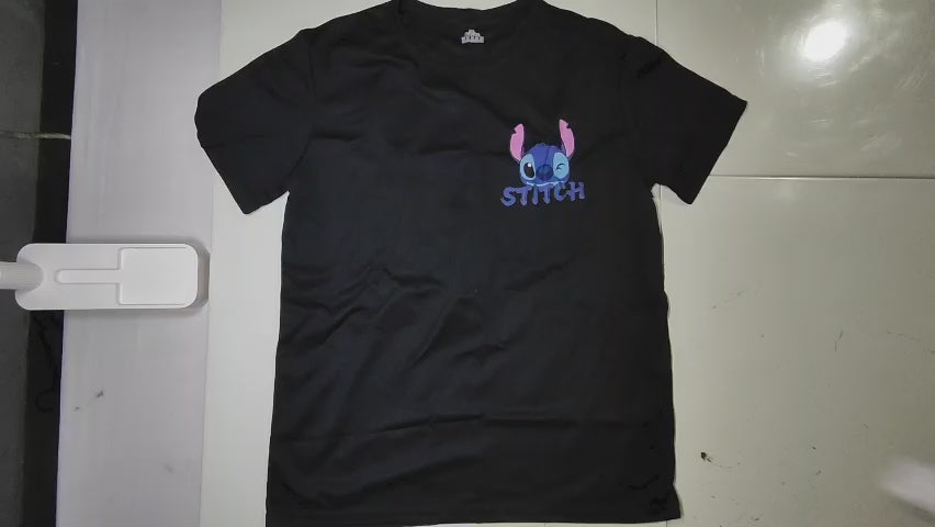 [937]MS NASA Disney Stitch Collaboration Short-Sleeve T-Shirt for Boys Summer Children's Cartoon Stitch Merchandise Couple's Clothing