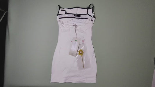 [514]GN  OAKMOO/ "Citrus Youthful" Sports Miu Style Inner Layer Pure and Tempting Strappy Waist-Tightening Slimming Long Dress