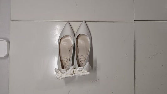 [843]JS White Bow Bridal Shoes! Niche French Style Wedding Shoes Bridesmaid Shoes 2022 Spring and Summer High Heels Fairy Style