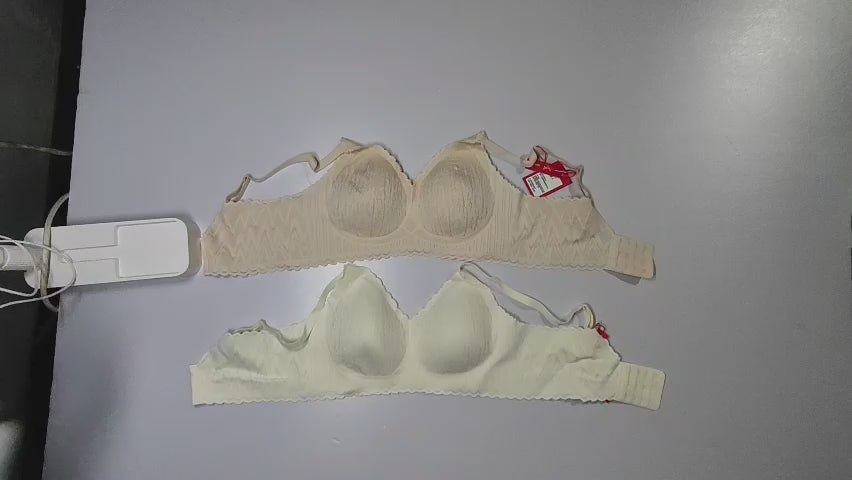[123]GS  Cats Seamless Bra Women Small Bust Enhancing Push-up Contouring Anti-sag Lace Lightweight Sexy Wire-free Bra