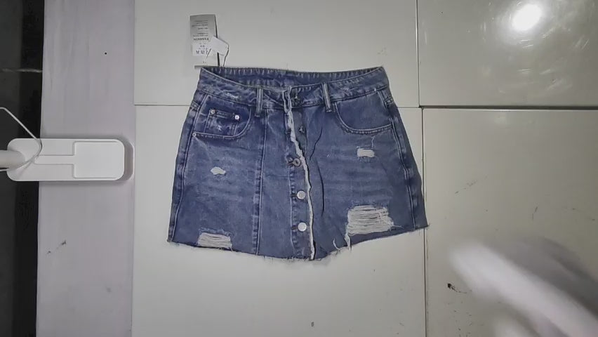 [997]GS   Button-down denim skirt new women's 2025 Korean frayed denim skirt women's skirt pants bodycon A-line skirt summer