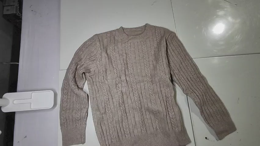 [061]GS   Women's Plus-Size Loose Knit Long Sleeve Autumn Winter New Arrivals Tummy Control Round Neck Wool Base Layer Top