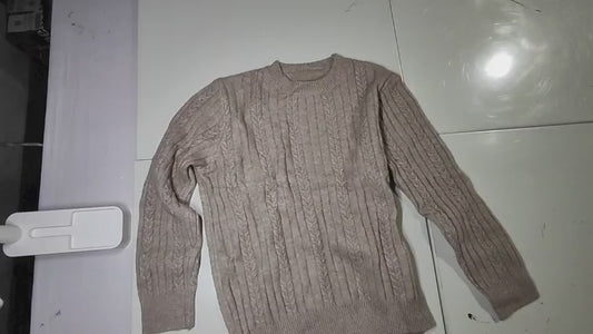 [061]GS   Women's Plus-Size Loose Knit Long Sleeve Autumn Winter New Arrivals Tummy Control Round Neck Wool Base Layer Top