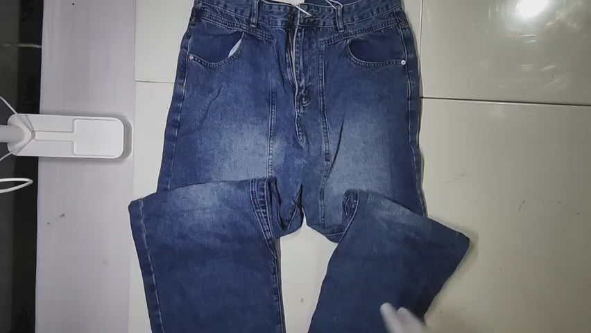 [563]MS Spring and Autumn cleanfit wide-leg blue jeans men's Korean style designer trendy brand versatile loose fit straight leg long pants