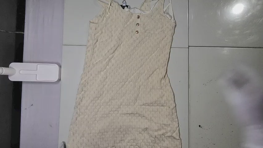 [514]MM  Vero Moda 2025 Summer New Arrival Cut-Out Inner Lining Three-Button Front Dress - Versatile