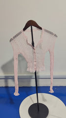 [150]G     Zhizhi Teenage Journey Women's Short Cardigan 2025 Summer New Arrival Ultra-Thin Knitted Sweater Casual Free-Spirited Style