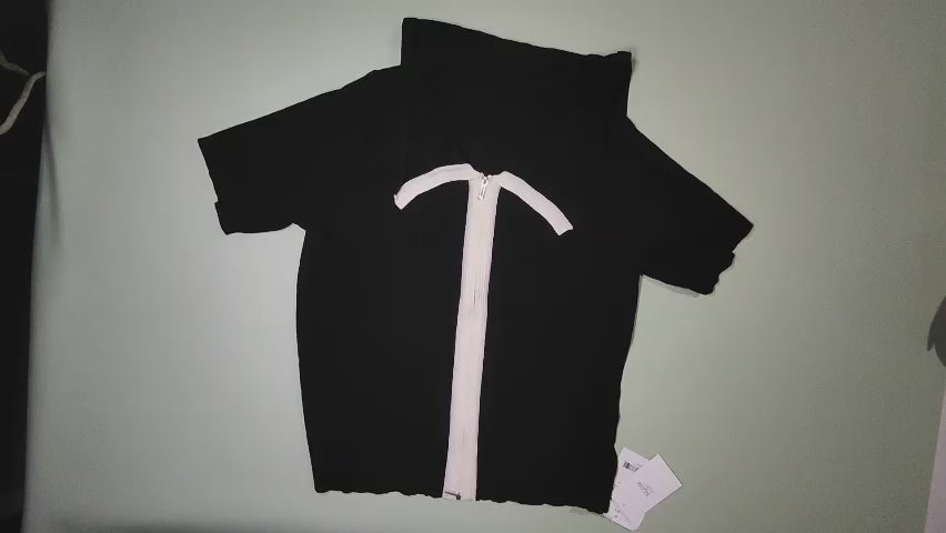 [138]NM Xiaoli Handmade Plus Size Women's Cooling Ice Silk Large Stand-Up Collar Knit Cardigan, Summer Two-Way Zipper