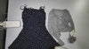 [399]GS   Zhai Zhai athome//Mu Shi Hua Qi ~ Navy Blue Small Flower Lace Strapless Dress Sun Protection Long Sleeve Cardigan Set