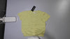 [292]GR  Guangzhou Thirteen Rows Korean Style Yellow Square Neck Ice Silk Short Sleeve Knit Cardigan Women Summer Petite Designer Look Top