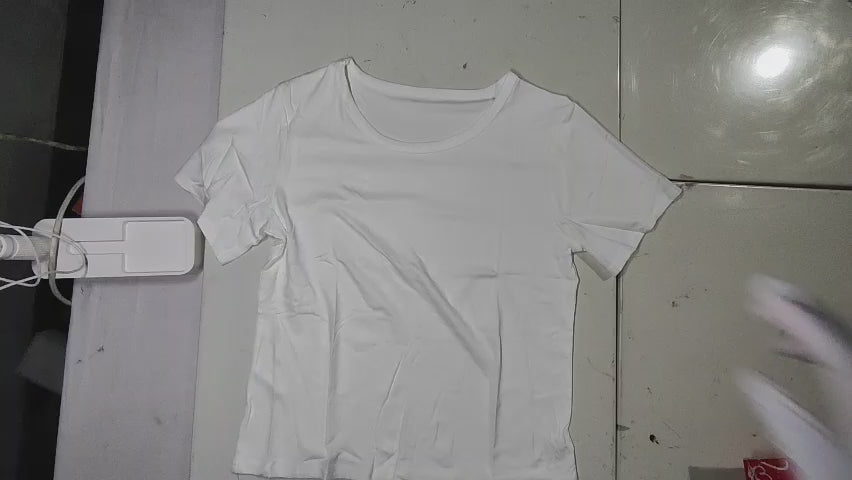 [489]GM  Women's Large Size T-Shirt, Slimming Loose Fit Casual Short-Sleeve Top with Drop Neck and U-Neck, 2025 Summer Collection for Plus Size Curves