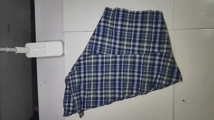 [515]MM  Xin Bangbang Summer Women's Homemade Short Skirt Irregular Grid Half Skirt 2025 Unique Design