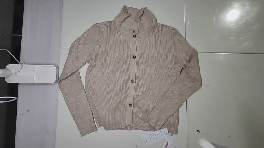 [398]MM  Women's 2025 New Lightweight Open Cardigan with Polo Collar and Turn-Down Collar, Spring and Autumn Base Layer Sweater, Light Jacket