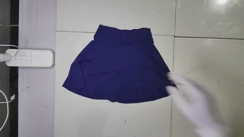 [043]MM  Summer Tennis Skirt for Euramerican Trendy Girls - Anti-Show-Through Double-Layered Sporty Mini Skirt for Running and Fitness, Quick-Dry