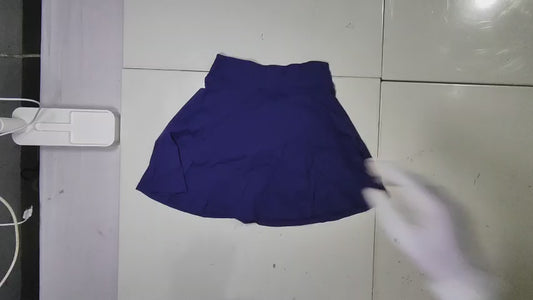 [043]MM  Summer Tennis Skirt for Euramerican Trendy Girls - Anti-Show-Through Double-Layered Sporty Mini Skirt for Running and Fitness, Quick-Dry